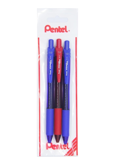 Energel 1.0 Mm Likit Roller Kalem 2xmavi/1xkırmızı 3&apos Lü Set -