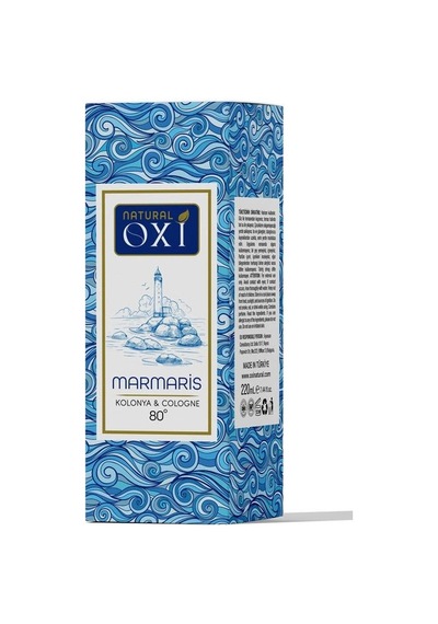 Oxi Natural Premium 80 Kolonya 220ml Cam Şişe Kutulu - Marmaris