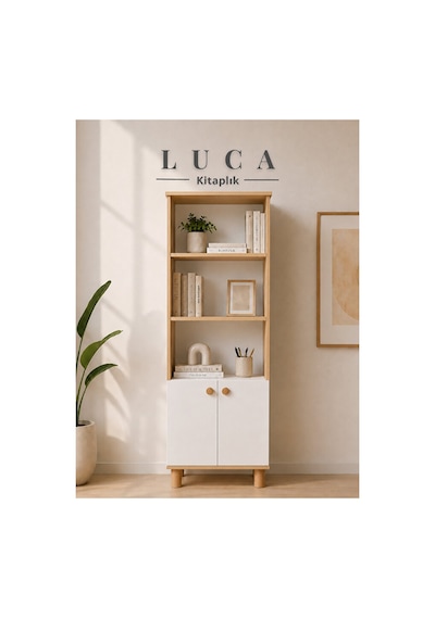 Luca 2 Kapaklı Kitaplık Kahverengi Luca 2 Kapaklı Kitaplık Kahverengi
