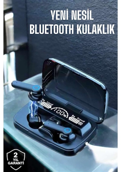 Bluetooth Kulaklık Powerbankli Dijital Göstergeli Dokunmatik Kontrol Kulak Içi