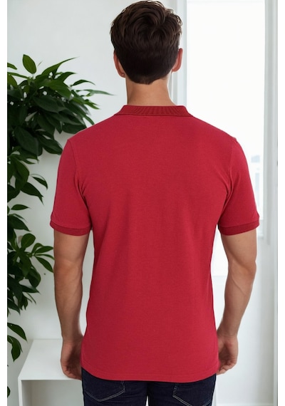 T9561 Dewberry Erkek Tshırt-bordo