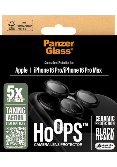 Panzerglass Hoops Apple Uyumlu iPhone 16 Pro 16 Pro Max 17 Pro Seramik Kamera Lens Koruyucu