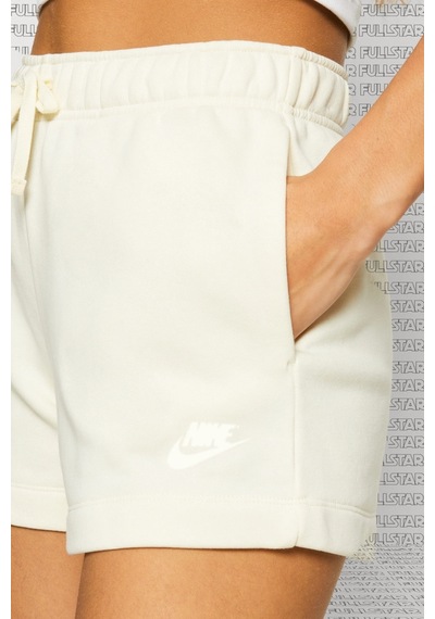 Nike Sportswear Essential Fleece Loose Fit Short Geniş Ağlı Bol Kesim Kadın Şortu Krem