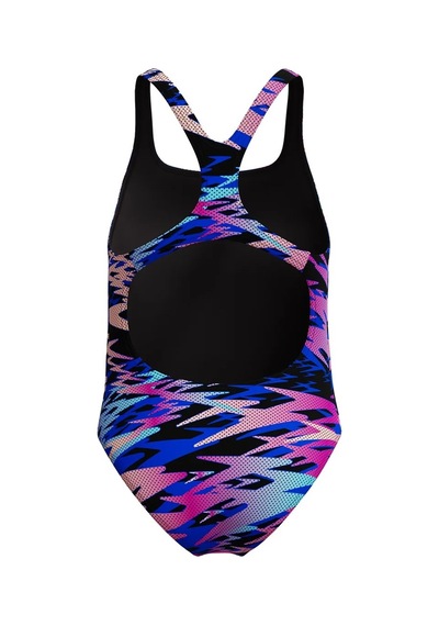 Speedo Hyperboom Print Medalist Kadın Yüzücü Mayosu mavi
