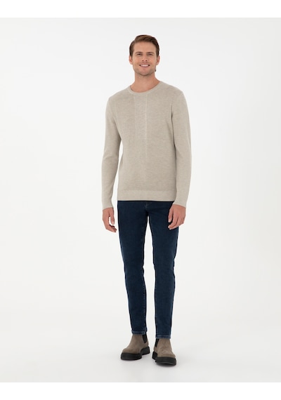 Pierre Cardin Erkek Kum Melanj Kazak /triko 50296457-vr123 Kum Melanj