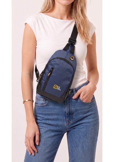 Esvelans Unisex Çapraz Askılı Göğüs Ve Omuz Çantası Body Bag İkili Set Haki - Lacivert