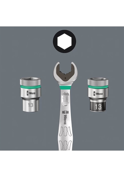 Wera 8740 C Hf Altıgen Uçlu Zyklop Lokma Bits, 1/2" Soketli, Tutma Fonksiyonlu, 8 X 60 Mm