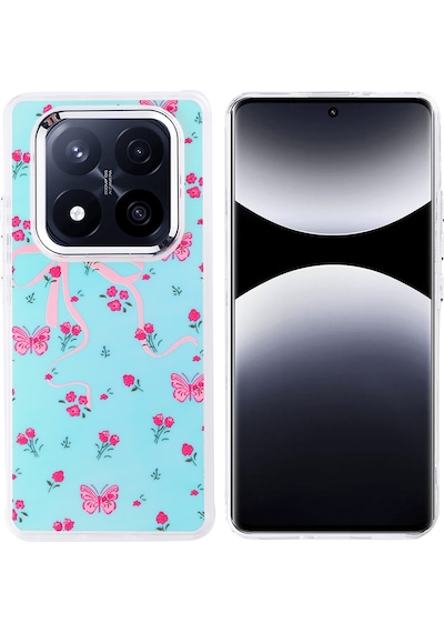 Xiaomi Redmi Note 14 Pro Plus Kılıf Airbag Desenli Tasarım Eye-catching Pattern Lüx Kapak Kelebek