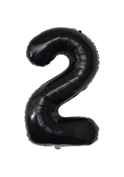 2 SİYAH RAKAM FOLYO BALON 34" Inc 82 cm