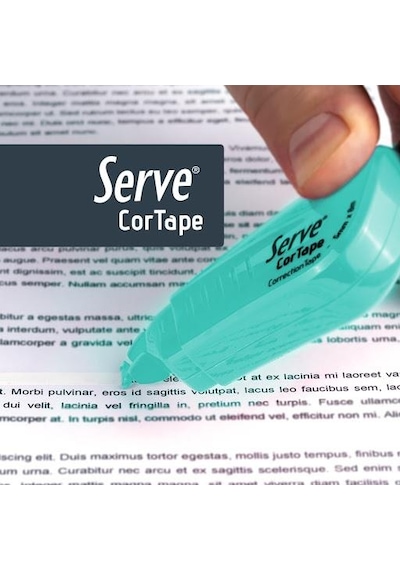Serve Cortape Şerit Silici 5 Mm x 8 Mt Fosforlu Pembe