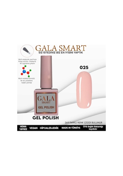 Gala Smart Classic Kalıcı Oje 10 Mle No:025
