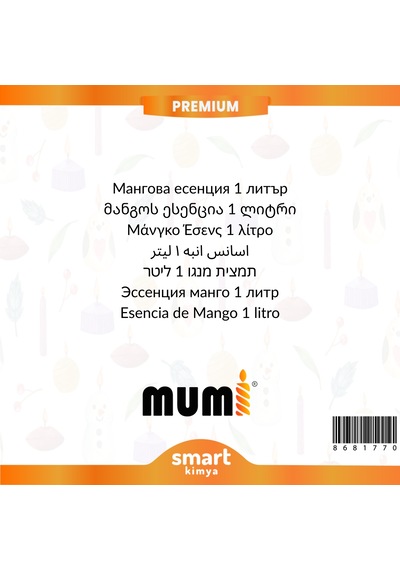 Premium Mango Mum Esansı 1 Litre Şeffaf