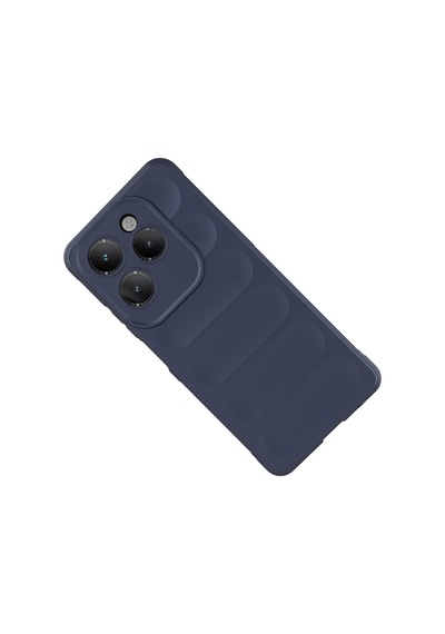 İnfinix Hot 40 Kılıf Esnek Tpu Oyuklu Arka Yüzey Tasarımlı Tchs Etnik Silikon Kapak - Siyah Siyah