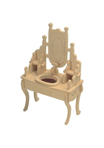 3D Ahşap Banyo ve Şömine Maket Puzzle 66 Parça