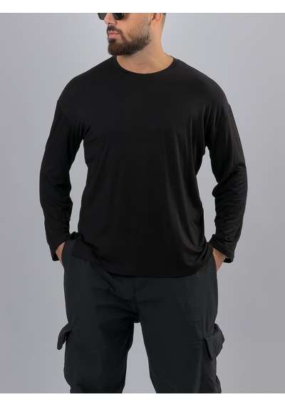Cocopelli Siyah Bisiklet Yaka Basic Erkek Sweatshirt Coc3540
