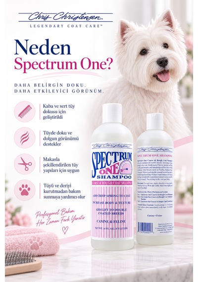 Chris Christensen Sp One 8:1 Konsantre Kaba Ve Yıpranmış Kürkler İçin Kedi Köpek Şampuanı 473 Ml