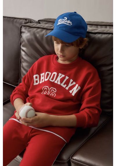 Defacto Baskılı Pamuklu Kırmızı Erkek Çocuk Sweatshirt H9894a8/rd79