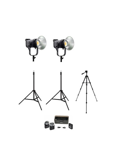 Cobac 200 Stüdyo Işığı 2 + 3 Mt Işık Ayağı 2 + 307 Tripod + M29 Mikrofon Işık Seti