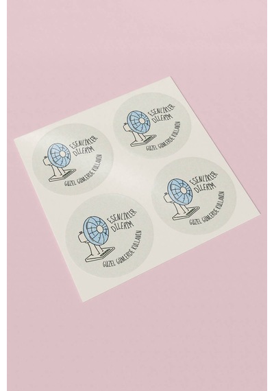 Vantilatör Esenlikler Sticker 3x3cm St2336 Çok Renkli
