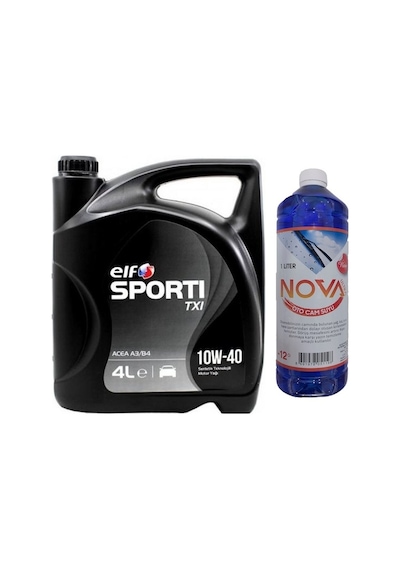 Elf Sporti Txi 10W-40 Acea A3/B4 Sentetik Motor Yağı 4 L + Cam Suyu 1 L