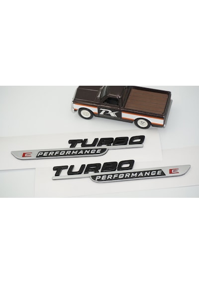Dk Tuning Turbo E Performance Gri Siyah Çamurluk Yanı Logo Benz İle Uyumlu Bagaj Arma