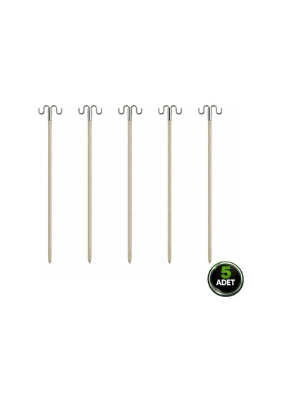 Hedyex Kırılmaz Fiber Kamış Ayağı 102 Cm Çift Başlıklı Olta Tutucu 5 Adet