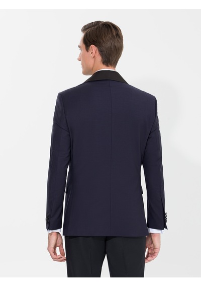 Cacharel Lacivert Slim Fit Smokin Ceket