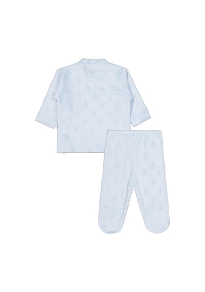 Albimini Tavşanlı Ayı Patikli 2li Pijama Takım 1-6 Ay Pijama Takımı - Mavi