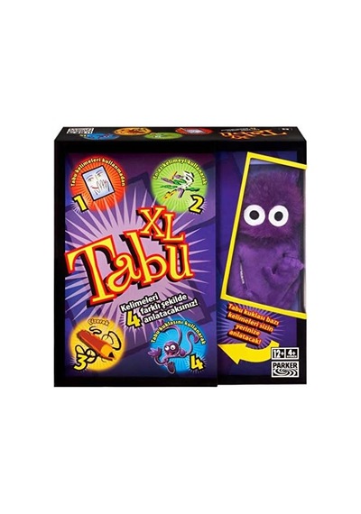 Hasbro Gaming Tabu Xl Kutu Oyunu, 4 Farklı Oyun Alternatifi, Klasik Oyunun Yanı Sıra Çizerek, Tabu Kuklasıyla Anlatarak Ve En Fazla 15 Kelime Kullanarak Tabu Oynayın
