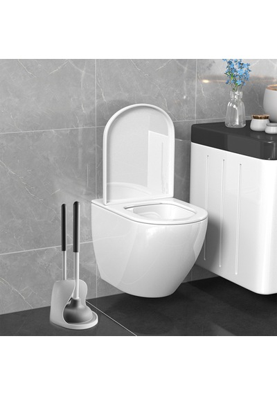 Banyo Yapılması Gereken: Çift Fonksiyonlu Tuvalet Pistonu Ve Fırça Seti-kolaylıkla Temiz Çok Renkli