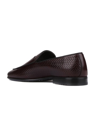 Shoetyle - Kahverengi Deri Tokalı Erkek Klasik Ayakkabı 250-2300-791-kahverengi