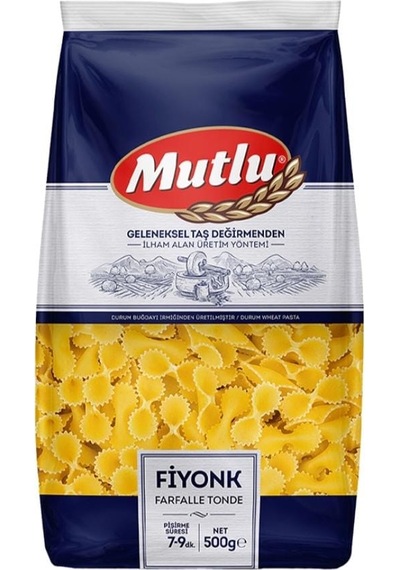 Mutlu Fiyonk Makarna 500 Gr X 20 Adet - Soslarla Uyumlu, Pratik Ve Lezzetli