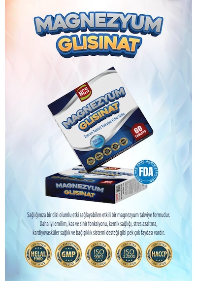 Ncs Magnezyum Glisinat 250 Mg Elementel 60 Tablet Bisgilisinat