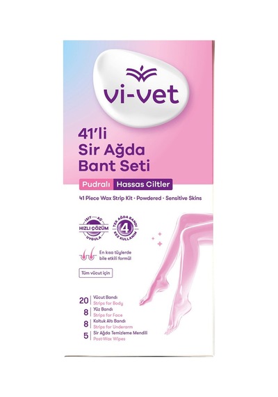 Vi-vet Pudralı Sir Ağda Bant Seti 41'li - 5 Adet Tarı