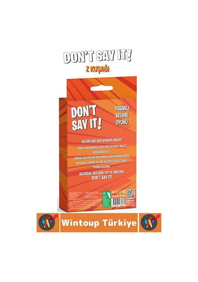 Eğitici Dikkat Zeka Gelişimi Eğlenceli Vakit Geçirme Genç Nesil Kart Oyunu Don't Say It-z Kuşağı