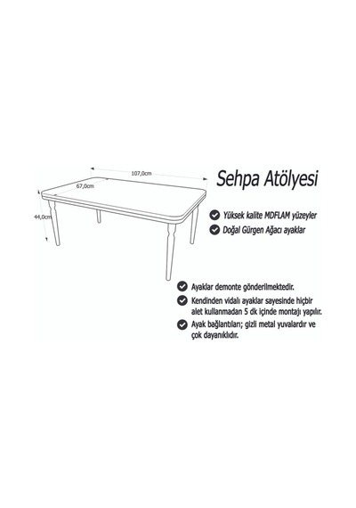 Akset Orta Sehpa Lüx Krem Gümüş Akset Orta Sehpa Lüx Krem Gümüş