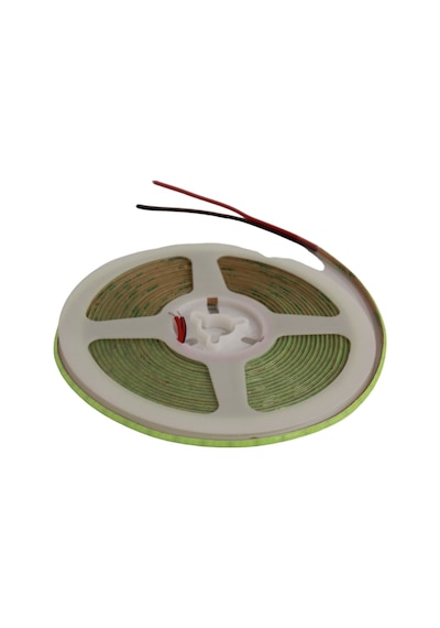 12 Volt 3mm 400 Ledli İnce Esnek Cob Şerit Led Turkuaz Ip20 5 Metre
