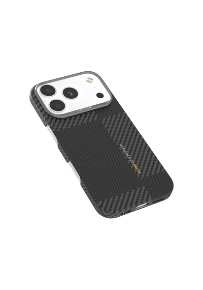 Apple Uyumlu iPhone 17 Pro Max Kılıf M-safeli 600d Metal Kamera Çerçeveli Raptic Aramid Fiber Geotik Serisi Siyah