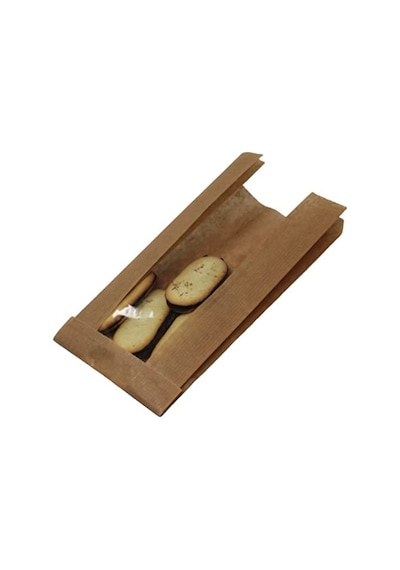 20 Adet 21x30 Pencereli Kraft Kese Kağıdı Gıdaya Uygun Poğaça Tost Sandviç Simit Kağıdı 18 X 29 Cm