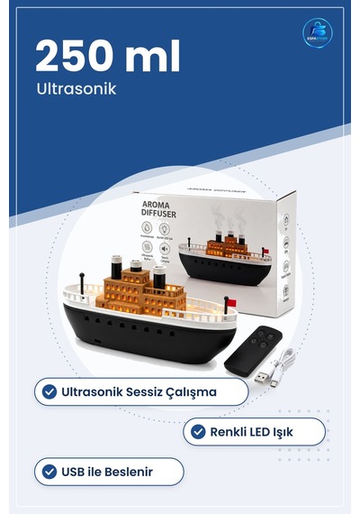 Hava Nemlendirici Aroma Diffuser 250ml Gemili Işıklı Ultrasonik S