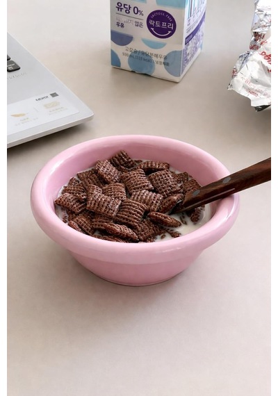 Seramik Donut Bowl Kahvaltılık Tatlı Salata Kase Pembe Diğer