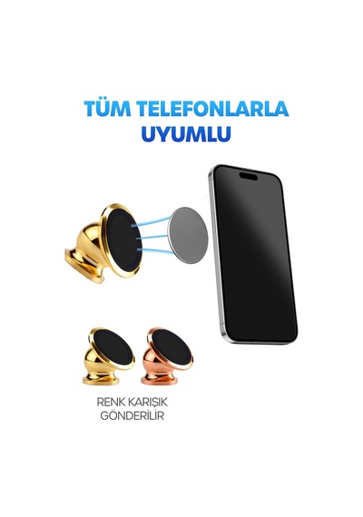 Havalandırma Araç İçi Mıknatıslı Telefon Tutucu Ayarlanabilir Yapışkanlı Araba Telefon Tutacağı 2 Mixed