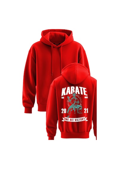 Karate Baskılı 3 İp Kapşonlu Sweatshirt Karate Hoodie