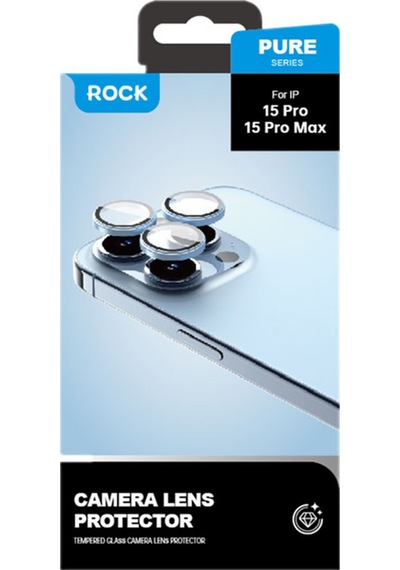 Apple Uyumlu iPhone  15 Pro / 15 Promax Kamera Ve Lens Koruyucu Şeffaf