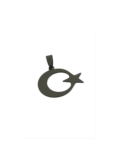Ay Yıldız Çelik Kolye Ucu 2 Cm 11