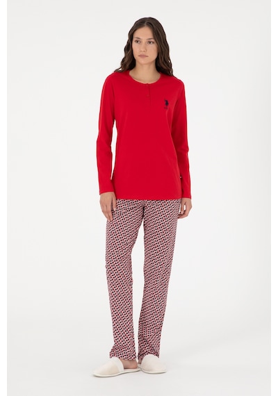 U.s. Polo Assn. Kadın Kırmızı Pijama Takım 50303405-vr030 Kırmızı