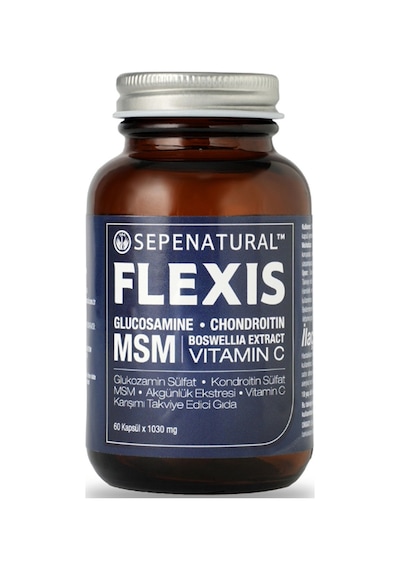 Sepe Natural Flexis Glukozamin Kondroitin MSM Boswellia Akgünlük Vitamin C Kompleks 60 Kapsül x 1030 MG