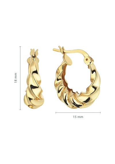 Reis Kuyumculuk T13400 Palo Santo Altın Küpe