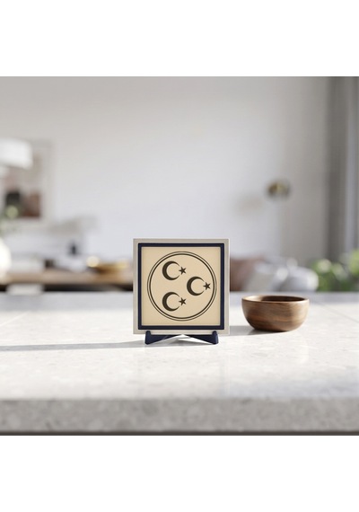 Modern Ve Şık Üç Hilal Temalı Dekoratif Obje, Yaşam Alanınızı Zenginleştiren Parça 10x10 Cm