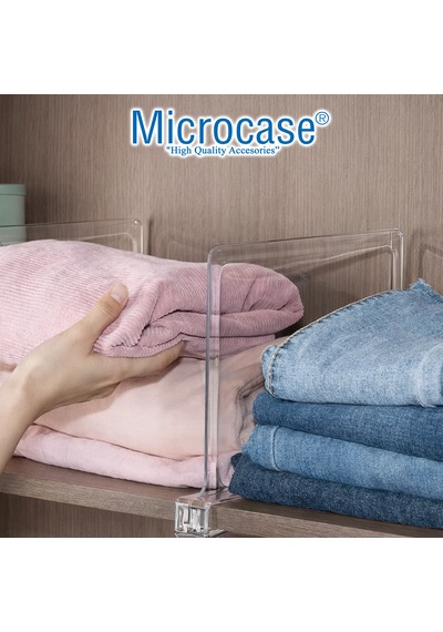Microcase 2 Li Gardop Eşya Elbise Ve Genel Kullanım Düzenleyici Alan Bölümleyici Set 30x23 Cm Al5709 Şeffaf